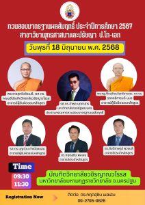 บัณฑิตวิทยาลัยวชิรญาณวโรรส จัดประชุมทวนสอบมาตรฐานผลสัมฤทธิ์ระดับบัณฑิตศึกษา ประจำปีการศึกษา 2567